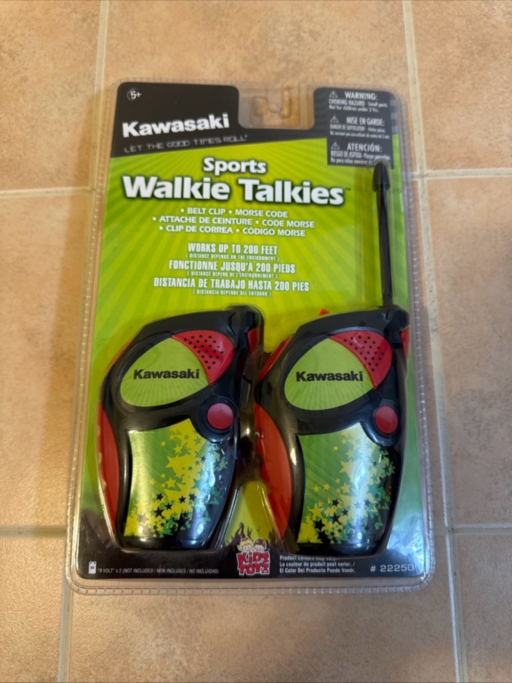 Kawasaki Kids Sports Walkie Talkies - Green and Black
